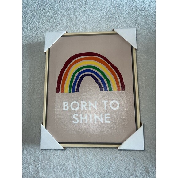 Born to shine canvas in frame 8x10 - Picture 1 of 2